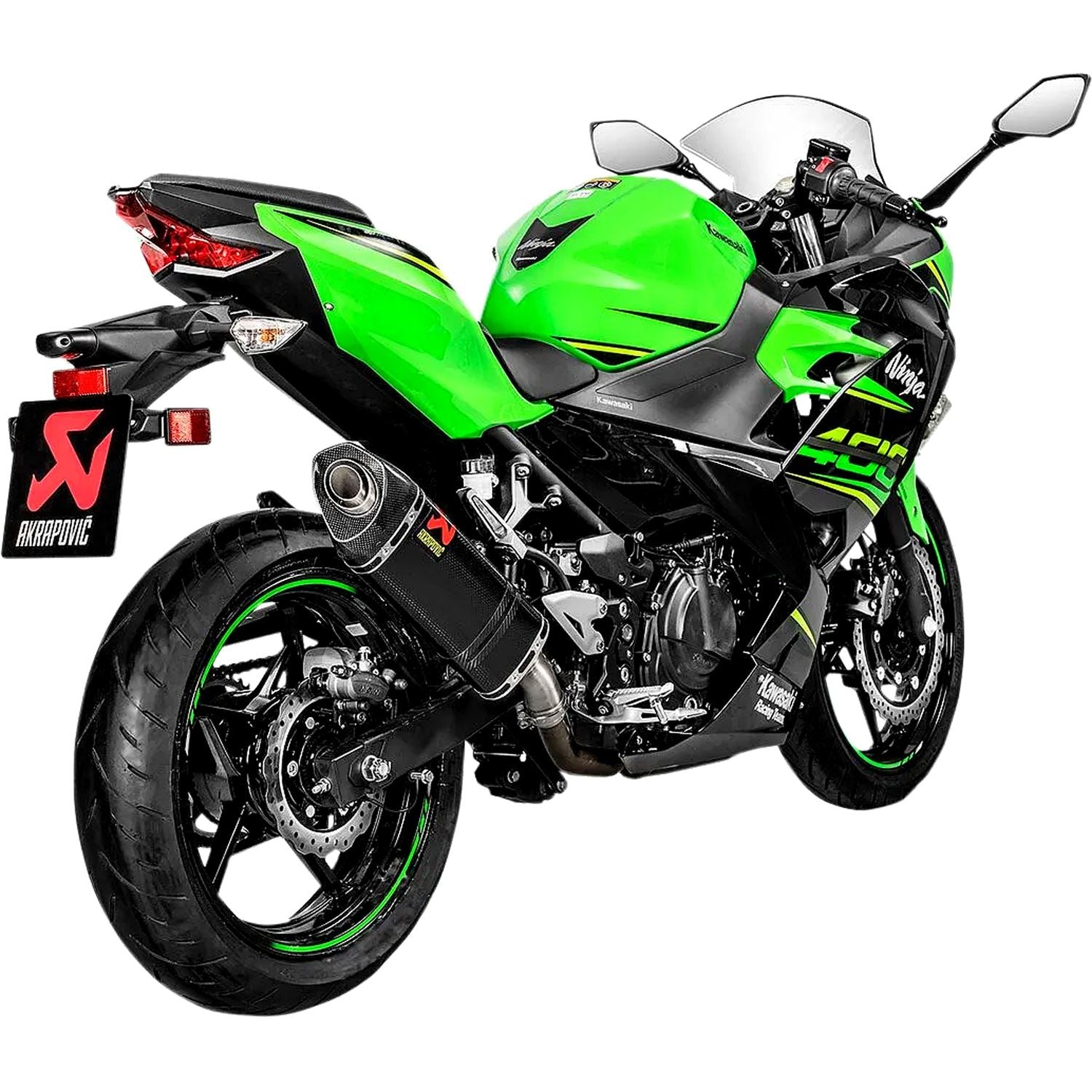 Akrapovic Carbon Fiber Line Slip On Silencer For Kawasaki EX 400 ABS Ninja KRT Edition 2018-2022